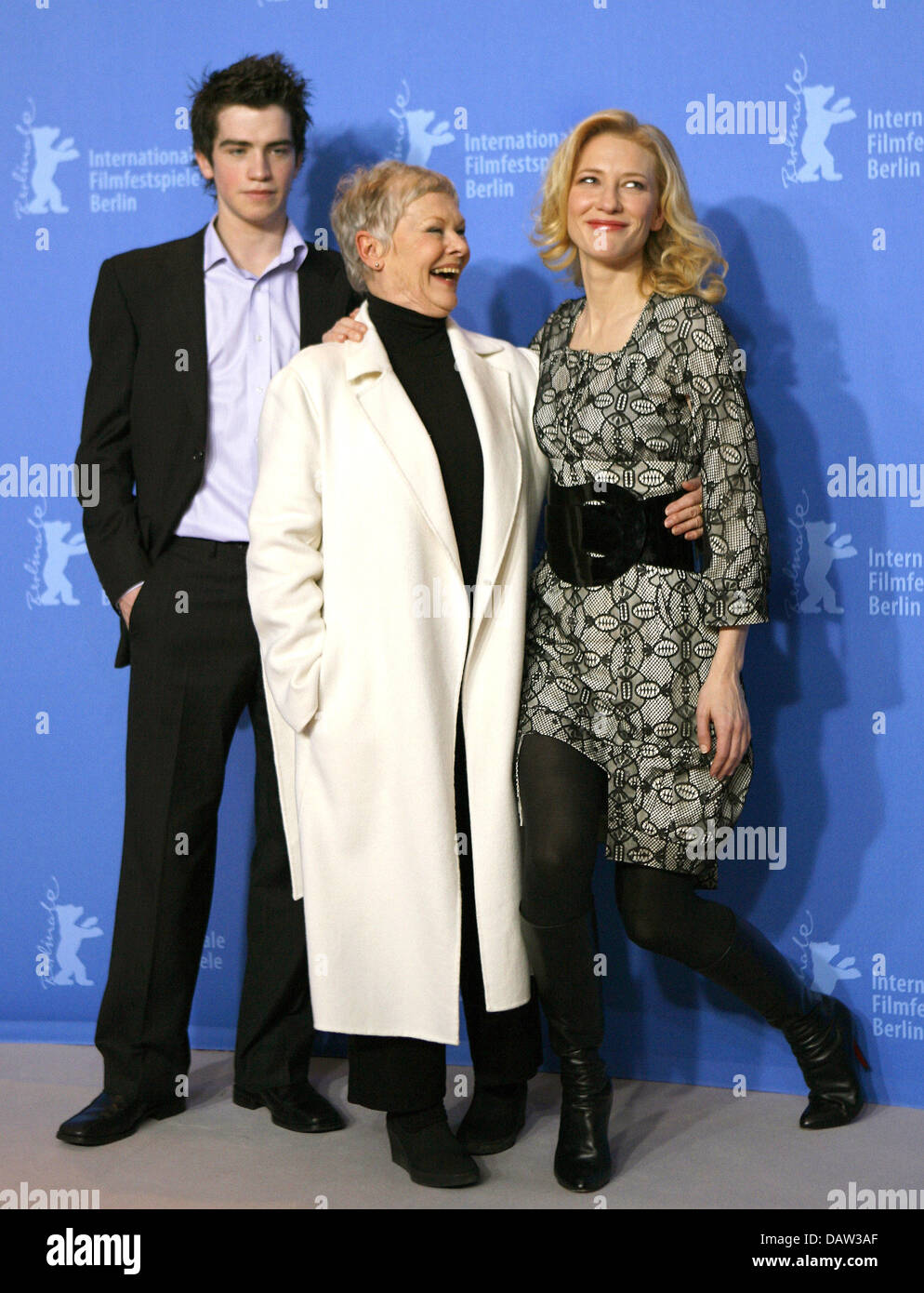 British Actor Andrew Simpson L R British Actress Judi Dench And Australian Actress Cate Blanchett Are Pictured During A Photo Call For The Film Notes On A Scandal At The 57th Berlinale Film