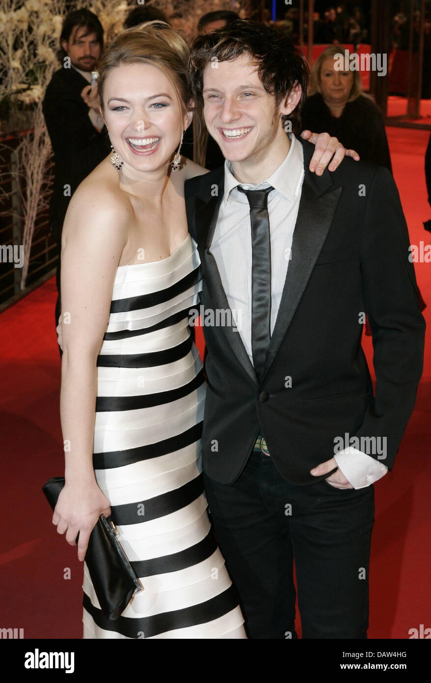 British actress Sophia Myles and British actor Jamie Bell arrive at the presentation of the film 'Hallam Foe' during the 57th Berlinale International Film Festival of Berlin, Germany, Friday, 16 February 2007. Photo: Soeren Stache Stock Photo