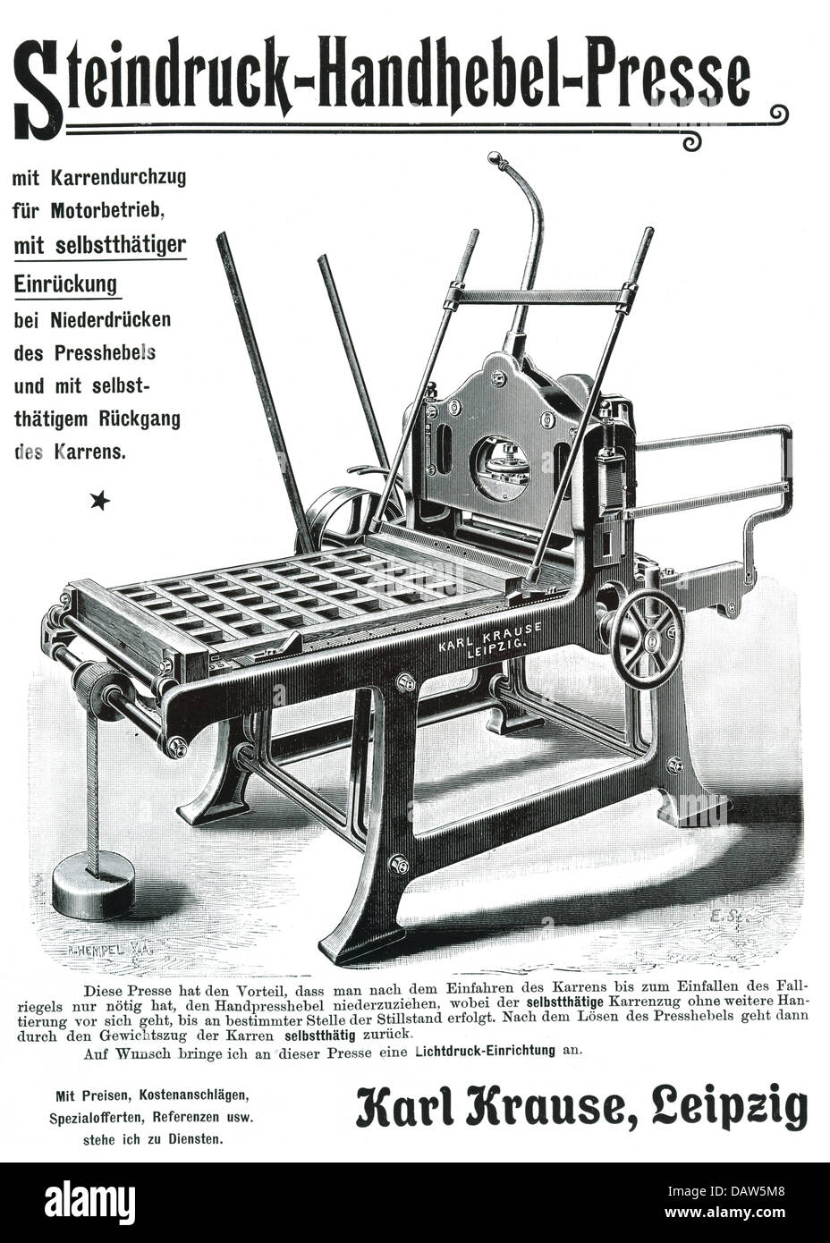 advertising, machines / metals / engines, advertisment for the hand