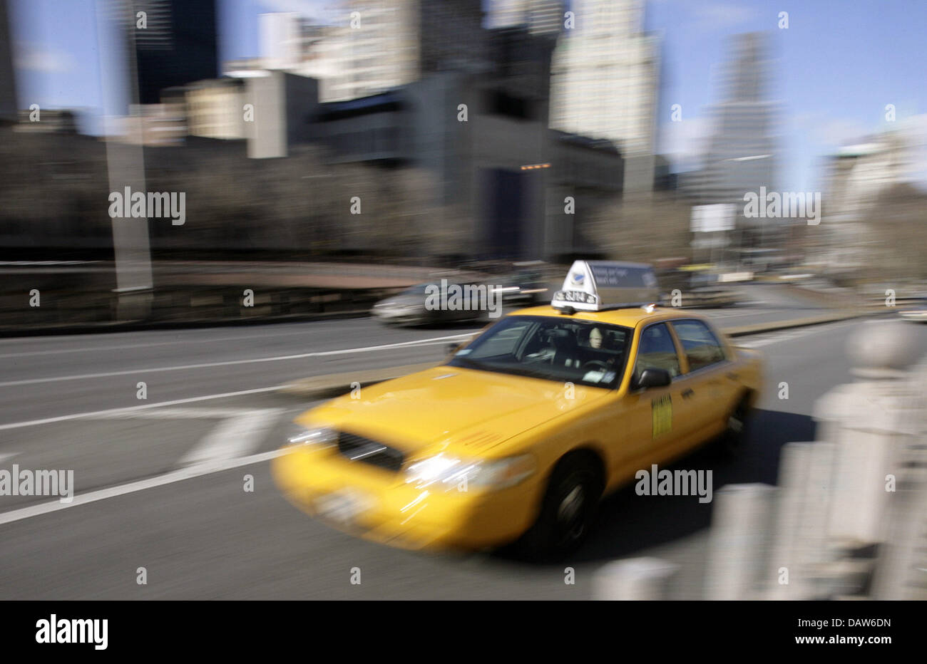 A socalled Yellow Cab taxi pictured in the streets of New York, NY