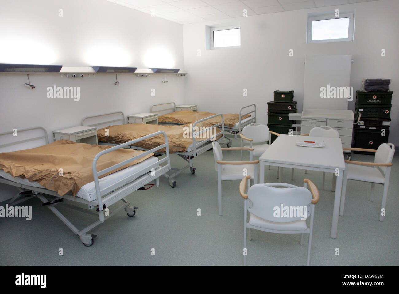 The photo shows a care room of the German ISAF contingent hospital at ...