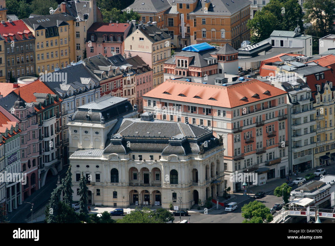 Panoramic View Of Karlovy Vary Theatre From Above Czech - 