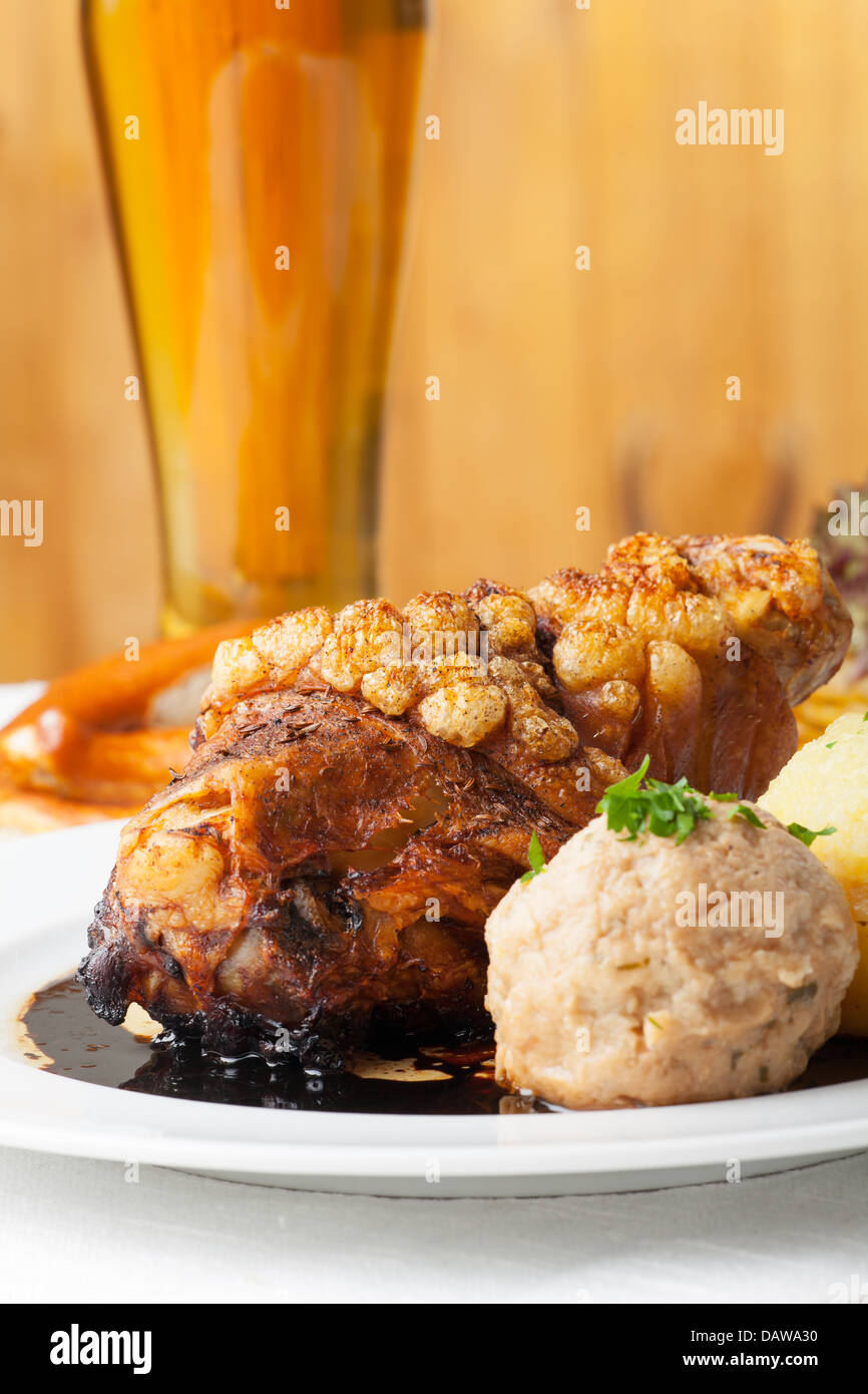 bavarian knuckle of pork Stock Photo Alamy