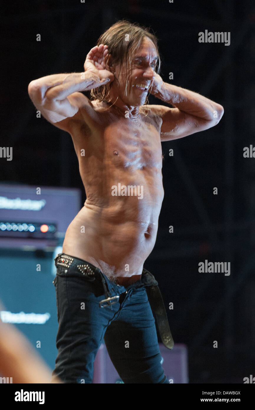 Iggy Pop & the Stooges in concert at Capannelle Stadium, Rome, Italy