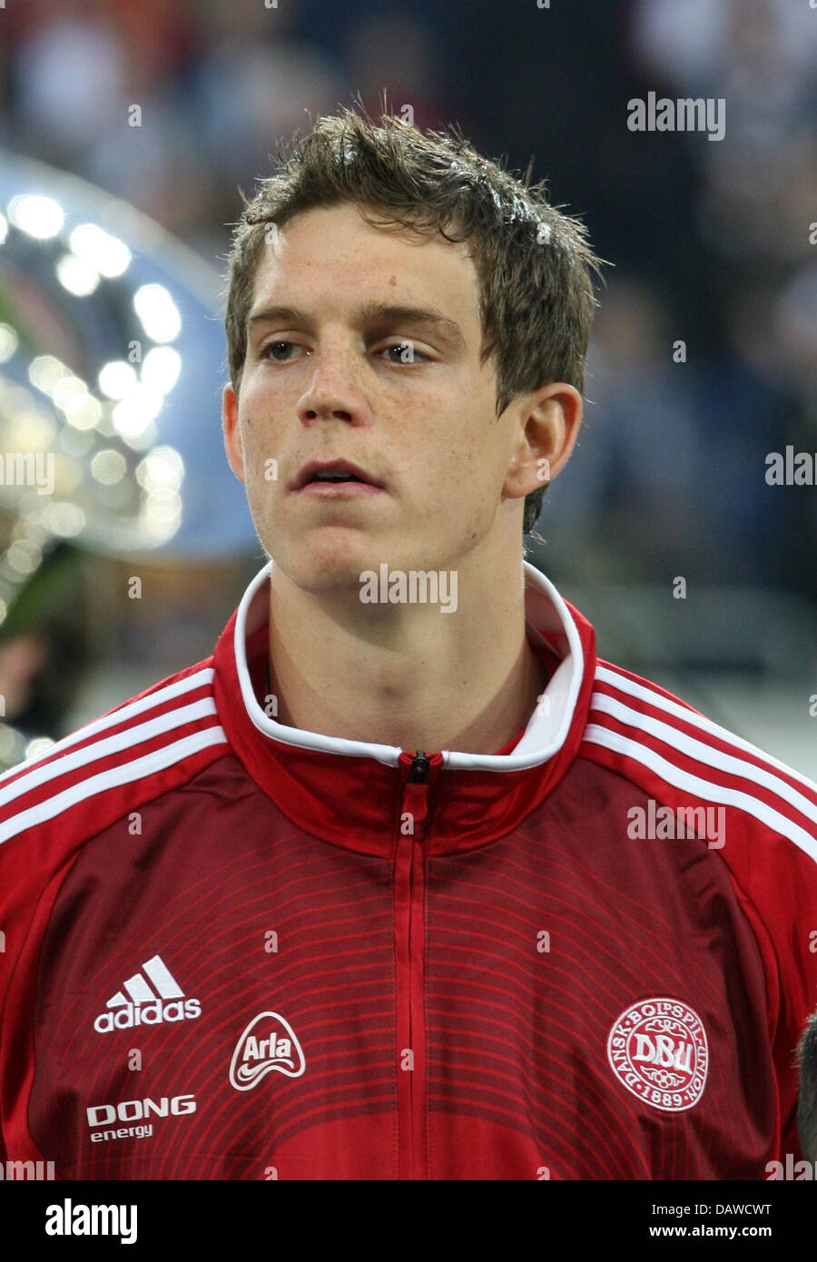 Danish international Daniel Agger pictured before the test cap Germany v Denmark at the MSV Arena stadium of Duisburg, Germany, Wednesday, 28 March 2007. Denmark defeated Germany 0-1. Photo: Franz-Peter Tschauner Stock Photo