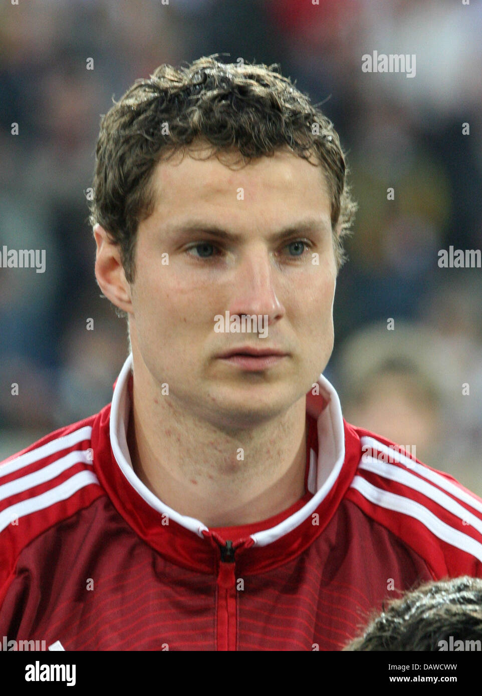 Danish international Brian Priske pictured before the test cap Germany v Denmark at the MSV Arena stadium of Duisburg, Germany, Wednesday, 28 March 2007. Denmark defeated Germany 0-1. Photo: Franz-Peter Tschauner Stock Photo
