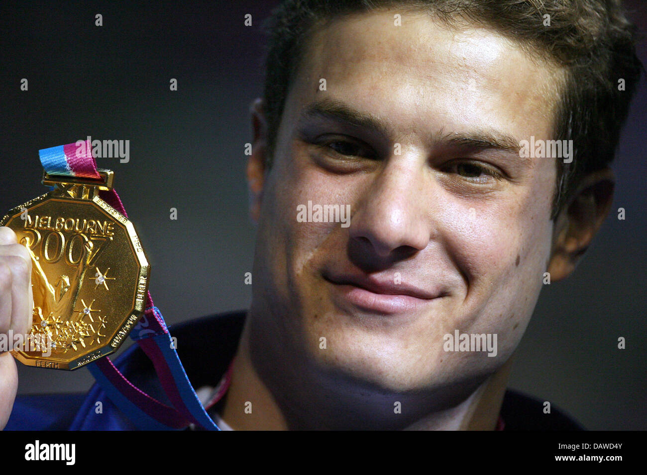 US swimmer Benjamin WildmanTobriner cheers winning the Men's 50m