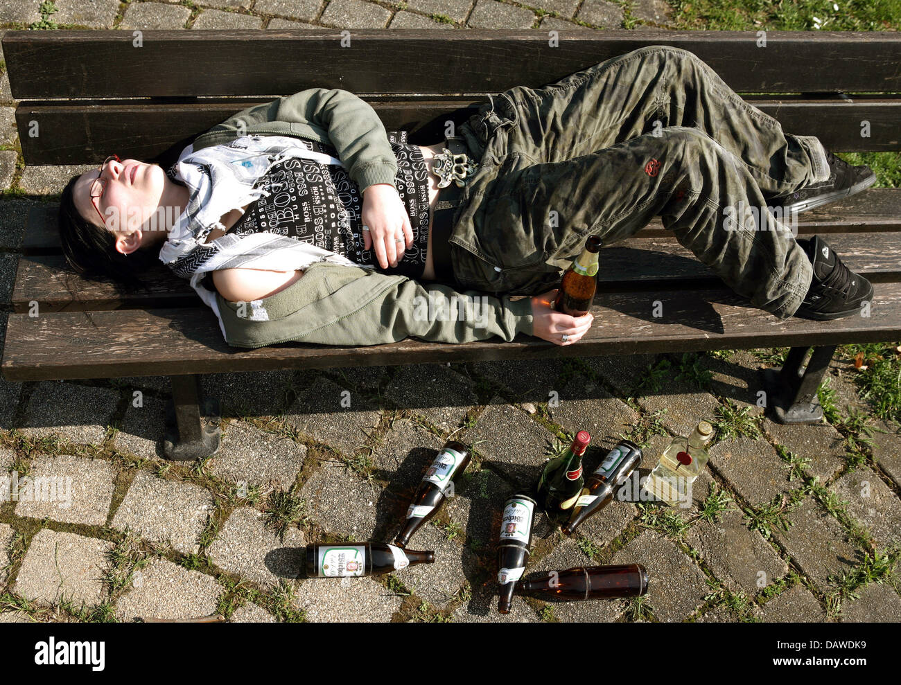 15yearolds Anna falls asleep after drinking too much beer and spirits