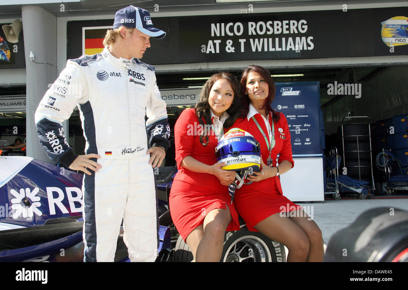German Formula 1 driver Nico Rosberg (L) of Williams F1 Team poses Stock Photo - Alamy
