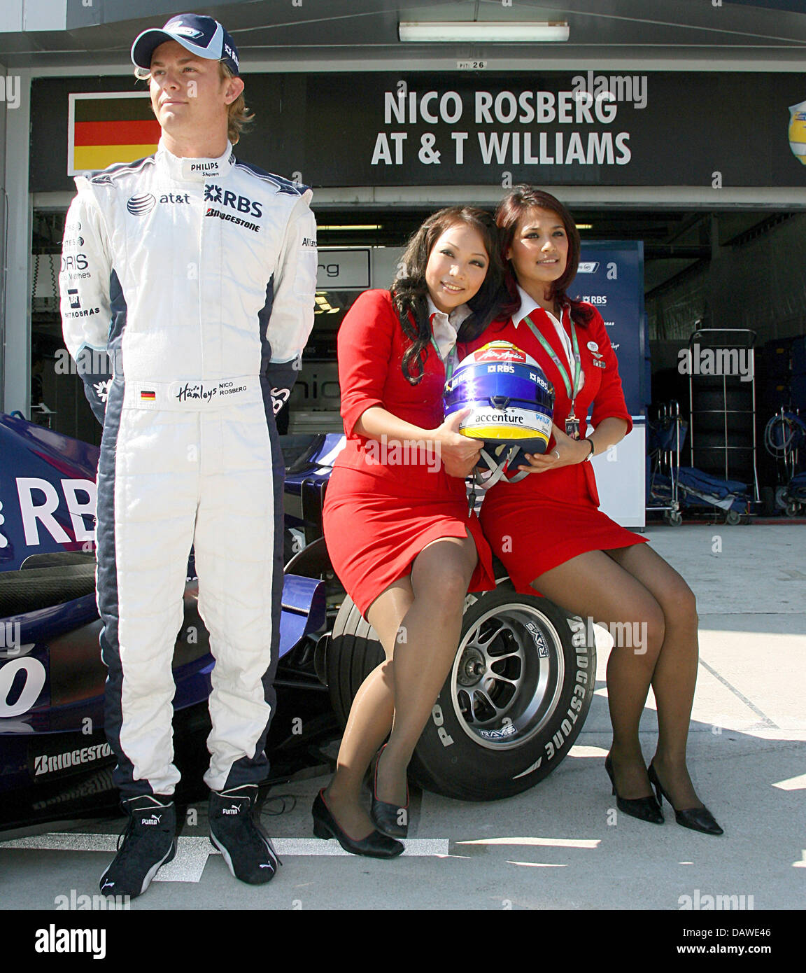 German Formula 1 driver Nico Rosberg (L) of Williams F1 Team poses Stock Photo - Alamy