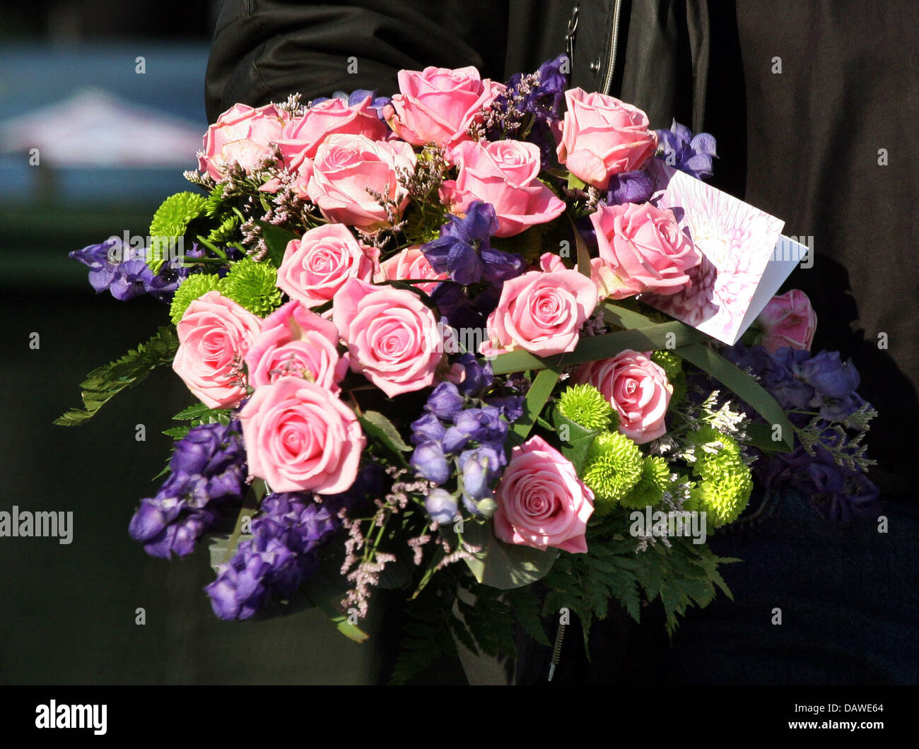 A bouquet pictured at the funeral of Sven O. Hoiby, father of Crown