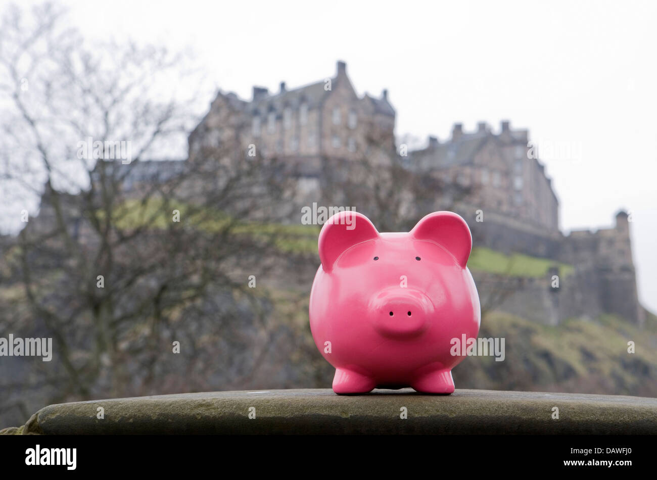 Saving money in Scotland Stock Photo