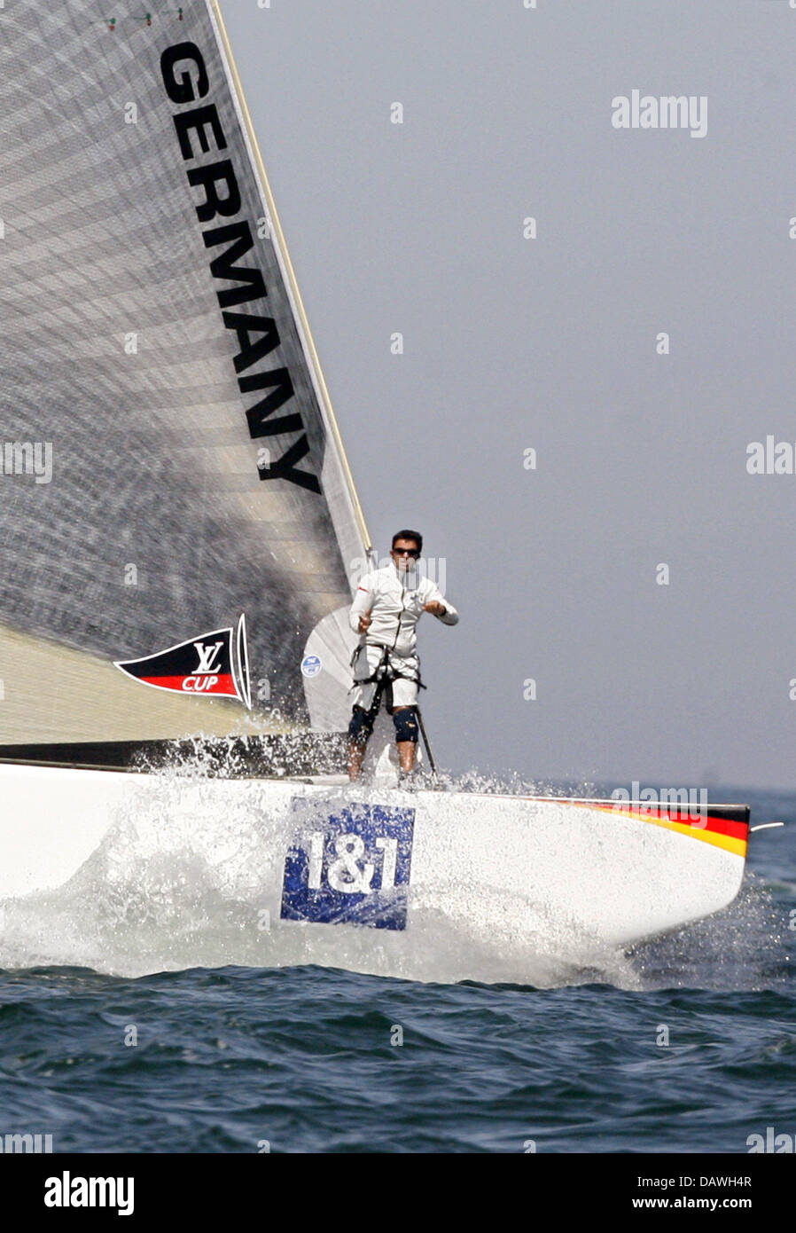 The yacht Germany 1 (GER 89) sails the fourth race of the Louis