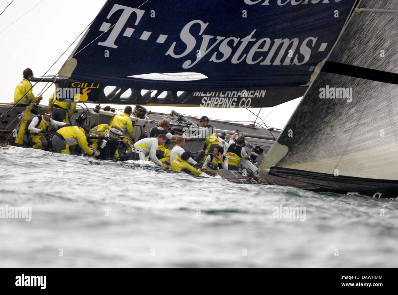 South African yacht 'Team Shosholoza' shown in action during the Flight