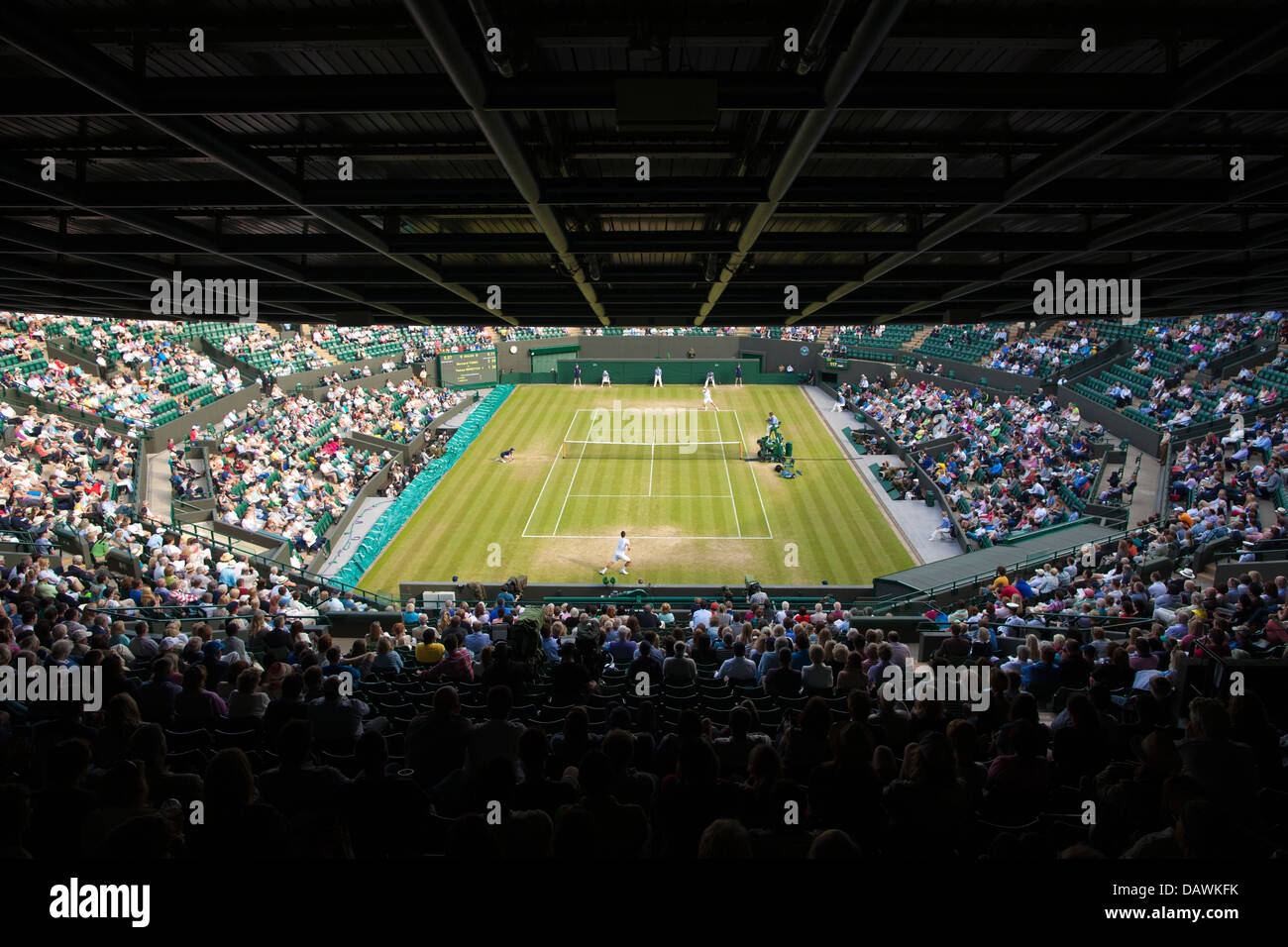 Centre Court at Wimbledon Tennis Championships 2013 Stock Photo