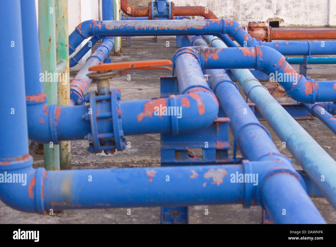 Old Plumbing in the building Stock Photo Alamy
