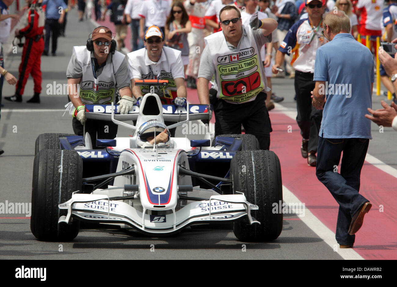 German Formula One driver Nick Heidfeld of BMW Sauber and his manager
