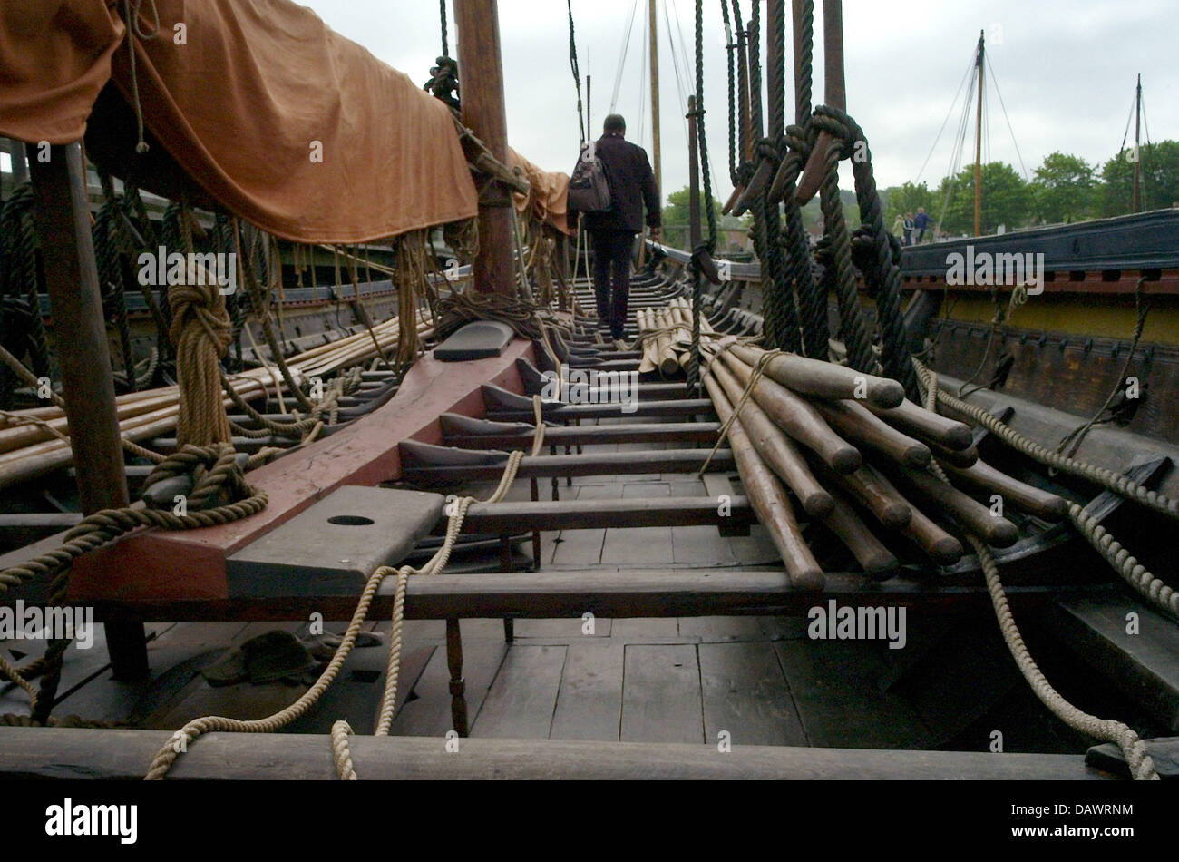 Skuldelev The 30m long reconstruction of viking long ship 'Skuldelev 2' named ...
