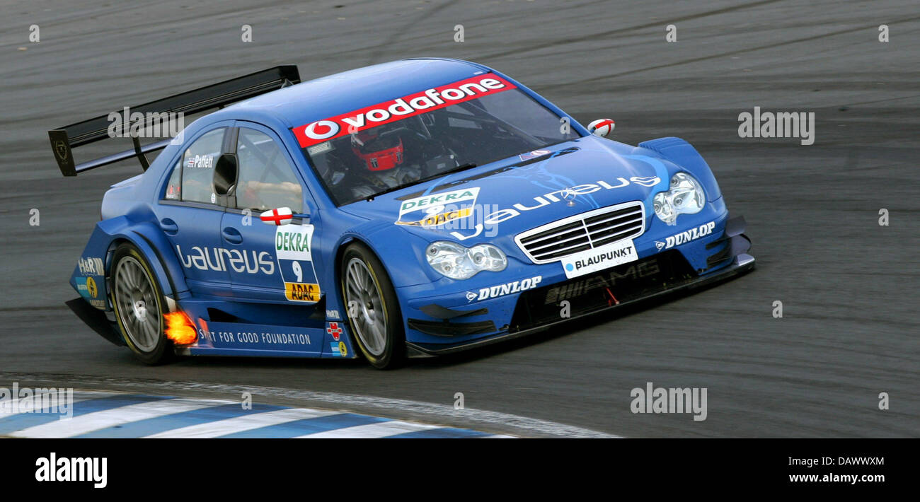 British racedriver Gary Paffet of Lareus AMG Mercedes pictured during the second season round of the DTM in Oschersleben, 6 May 2007. The returnee to the DTM won the race in Magdeburg with his Mercedes C-Class from 2006. Photo: Jens Wolf Stock Photo