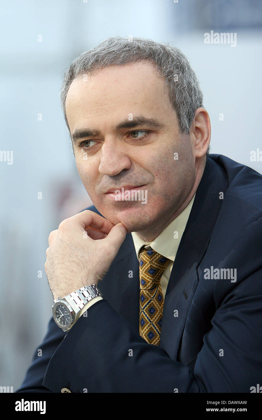 The Russain chess grandmaster Garri Kasparov is pictured at the book ...