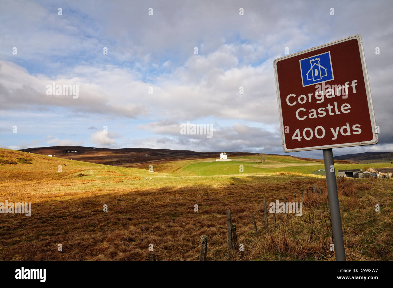 Corgarff Castle, upper Donside, Aberdeenshire, Scotland Stock Photo