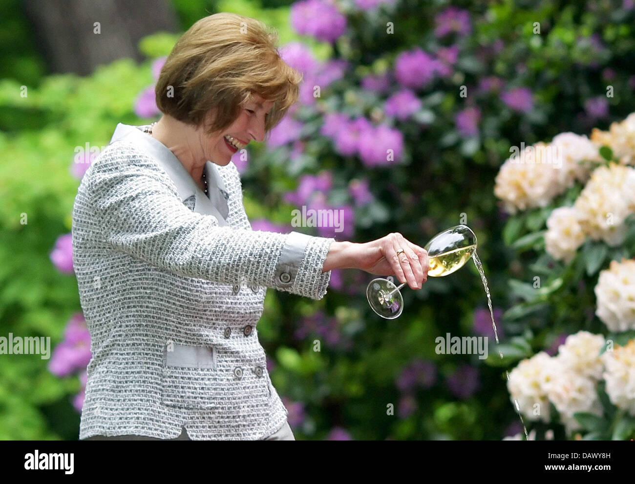 Eva Luise Koehler, wife of German President Horst Koehler, baptises a ...