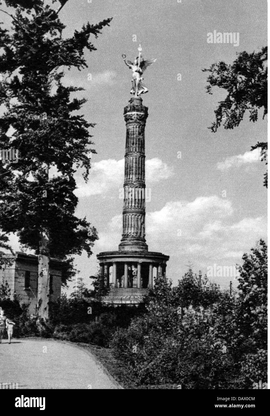 geography / travel, Germany, Berlin, monuments, Victory Column, built 1864-1873, architect: Heinrich Strack, photo: 1930s, Additional-Rights-Clearences-Not Available Stock Photo