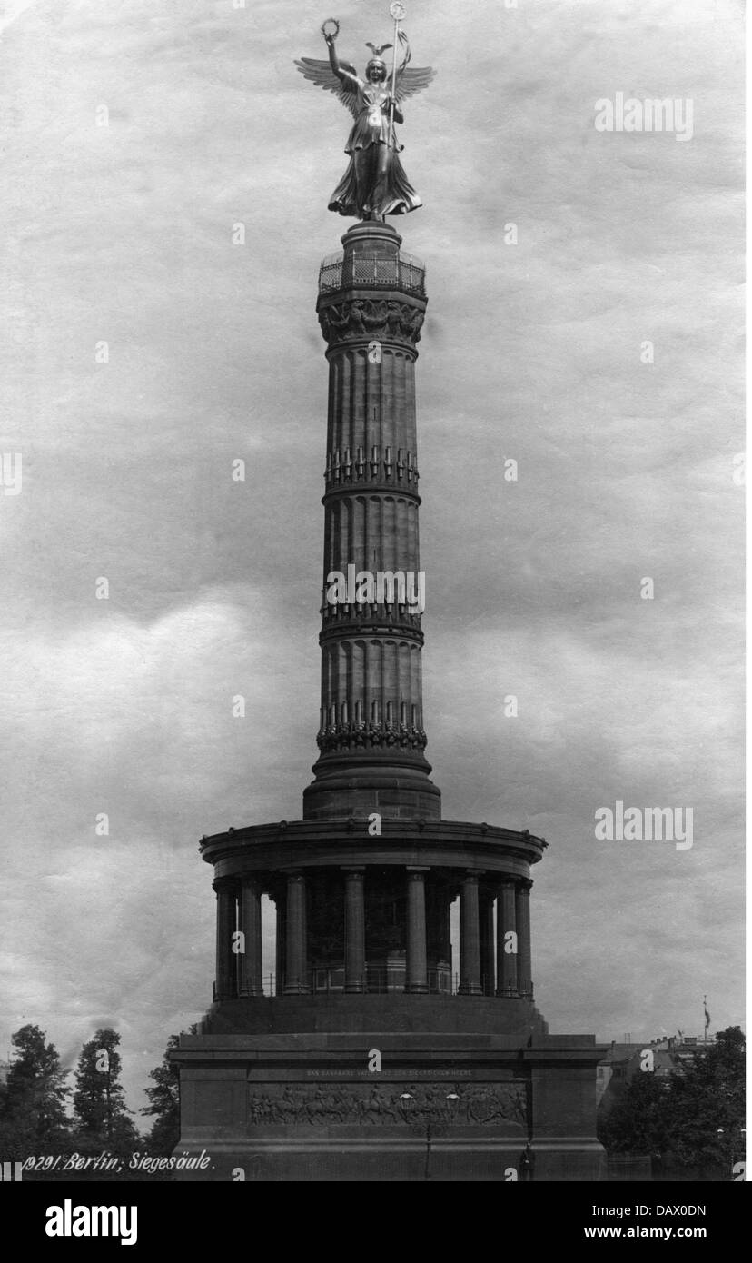 Victory column berlin architecture Black and White Stock Photos
