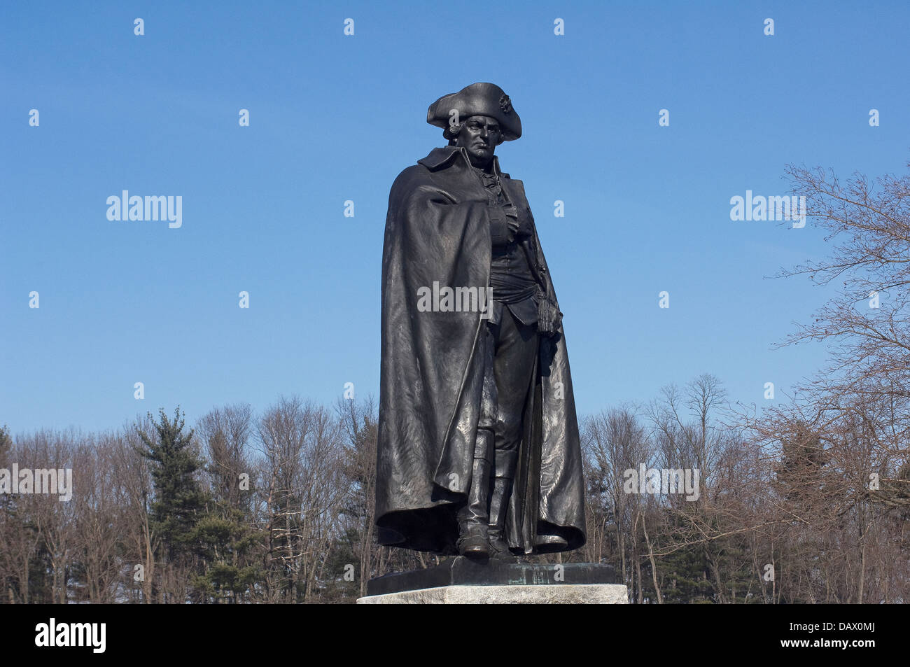 Statue of Prussian drillmaster Baron Von Steuben at Valley Forge, Pennsylvania. Digital photograph Stock Photo