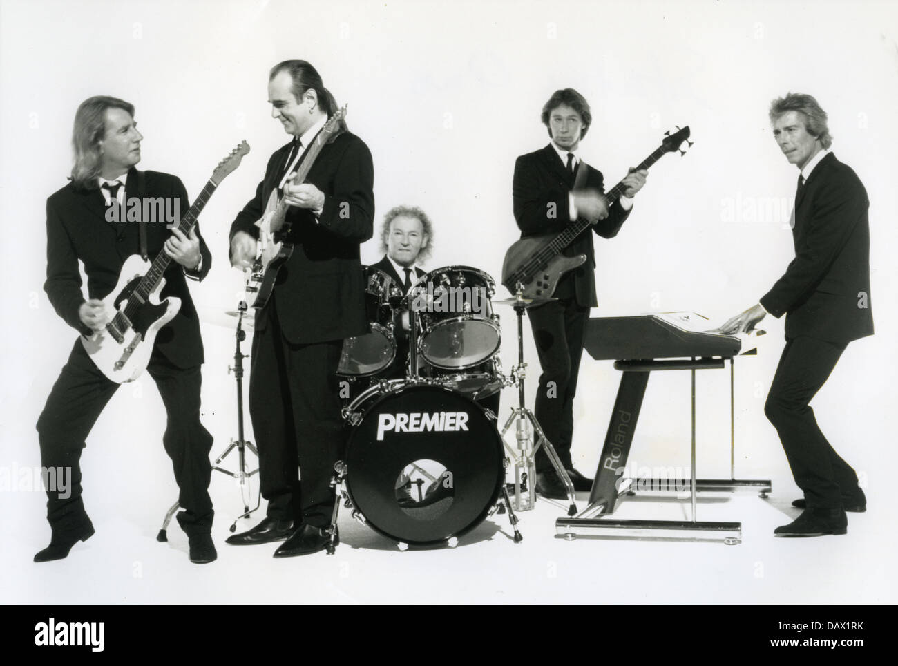 STATUS QUO Promotional photo of UK rock group about 1990 Stock Photo
