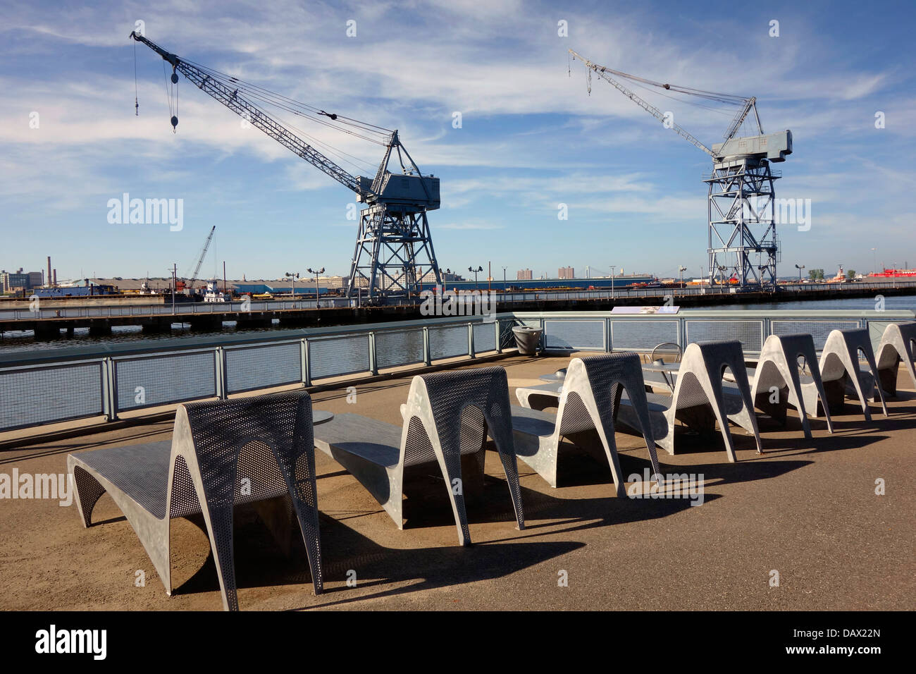 Containerization cranes Brooklyn NY Stock Photo