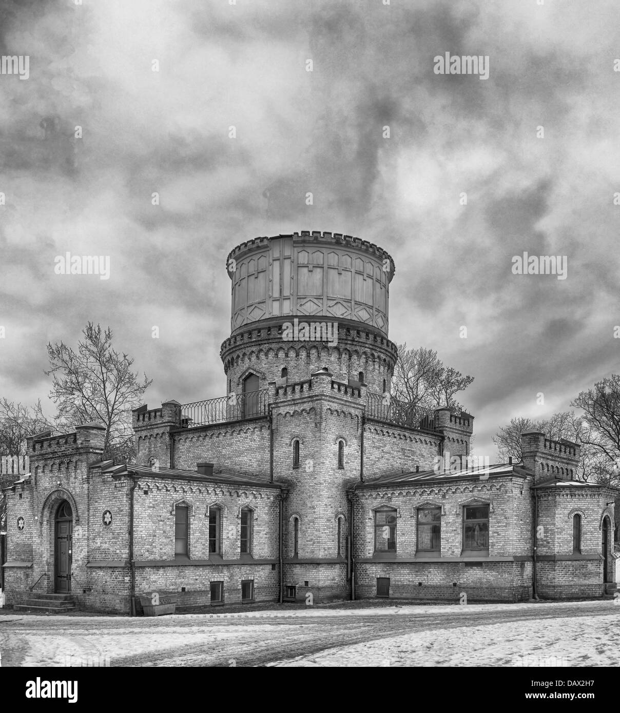 An old nineteenth century observatory situated in the Swedish city of Lund. Stock Photo