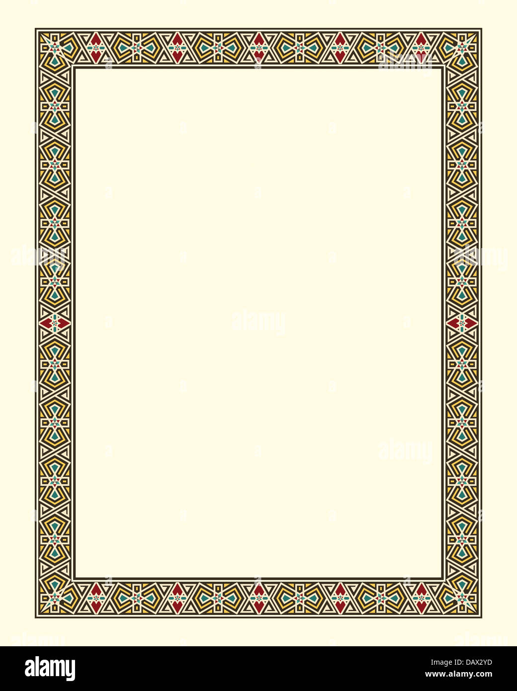 arabesque border frame Stock Photo - Alamy