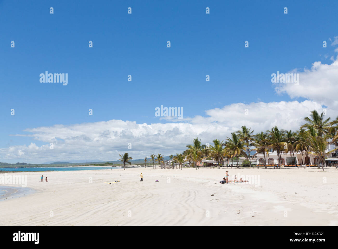 Beach, Puerto Villamil, Isabela Island, Galapagos Islands, Ecuador Stock Photo