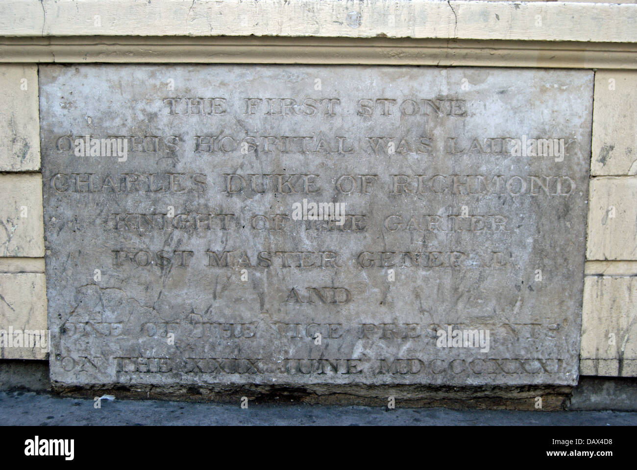 Early 1800s Foundation Stone Of What Became Charing Cross Hospital