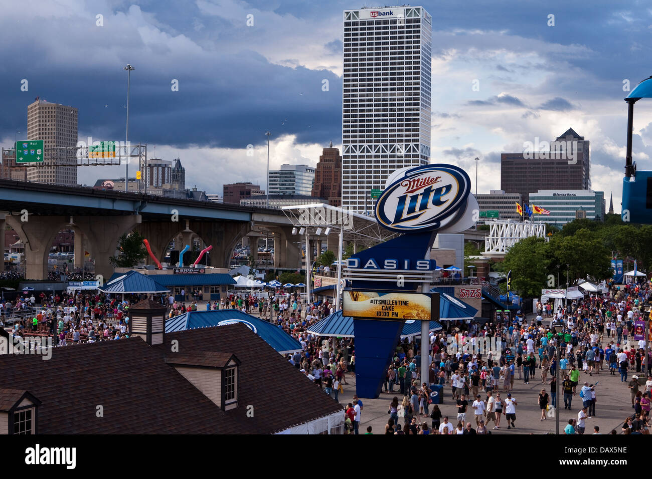 Miller Lite Oasis stage is seen on the Henry W. Maier Festival Park
