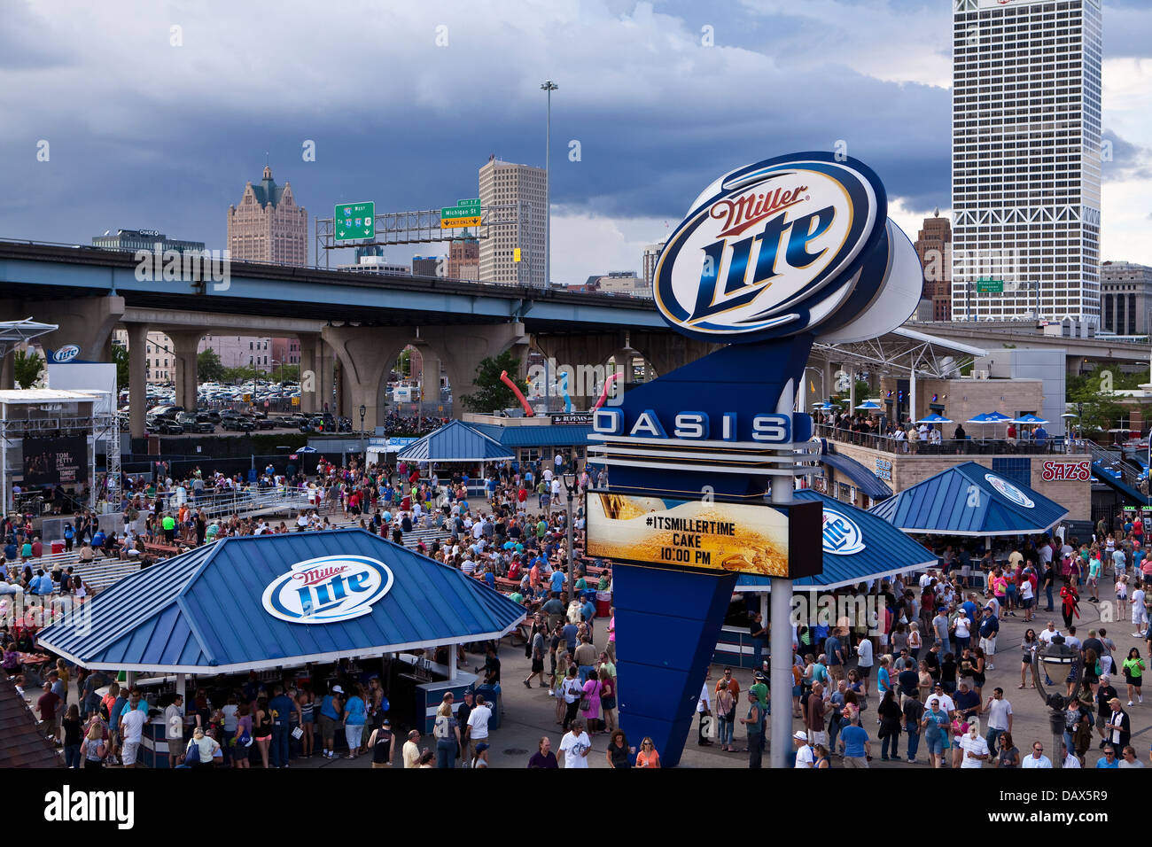 Miller Lite Oasis stage is seen on the Henry W. Maier Festival Park