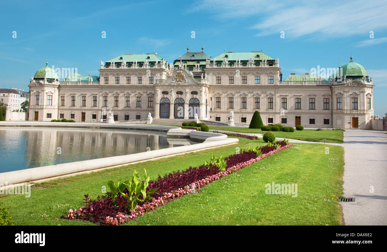 Vienna - Belvedere palace in morning light Stock Photo