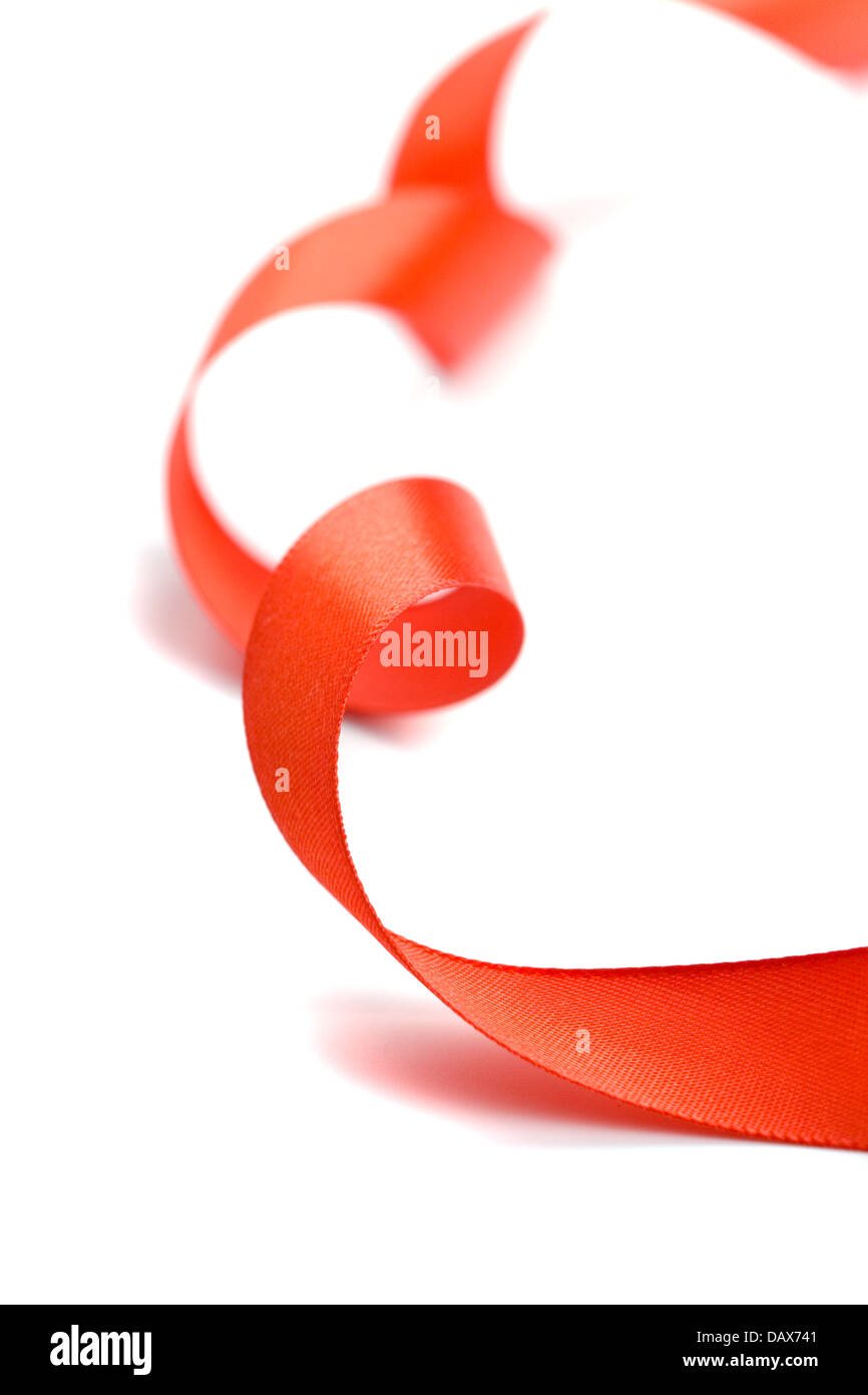 red satin ribbon Stock Photo - Alamy