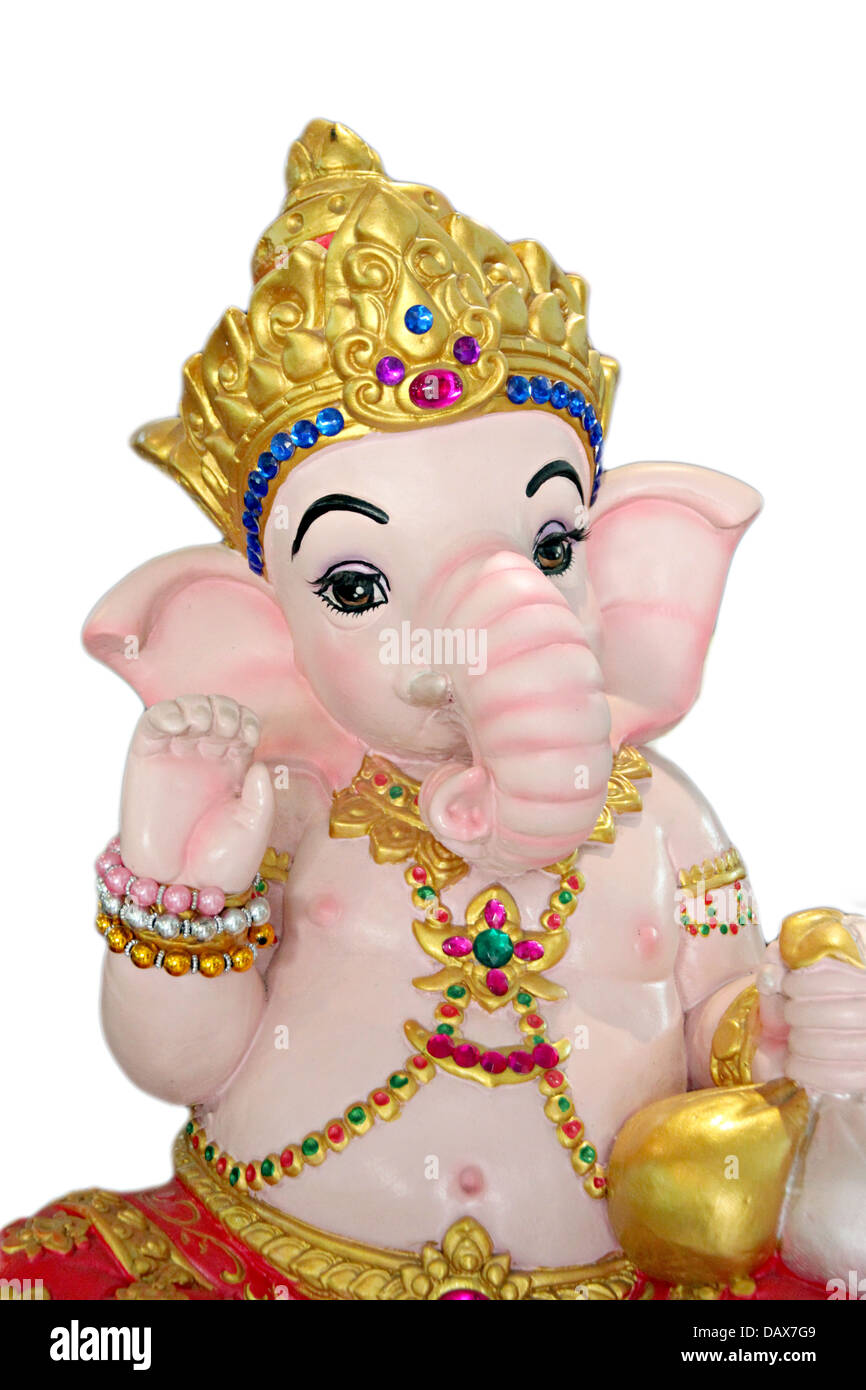 Ganesh statue white background hi-res stock photography and images - Alamy