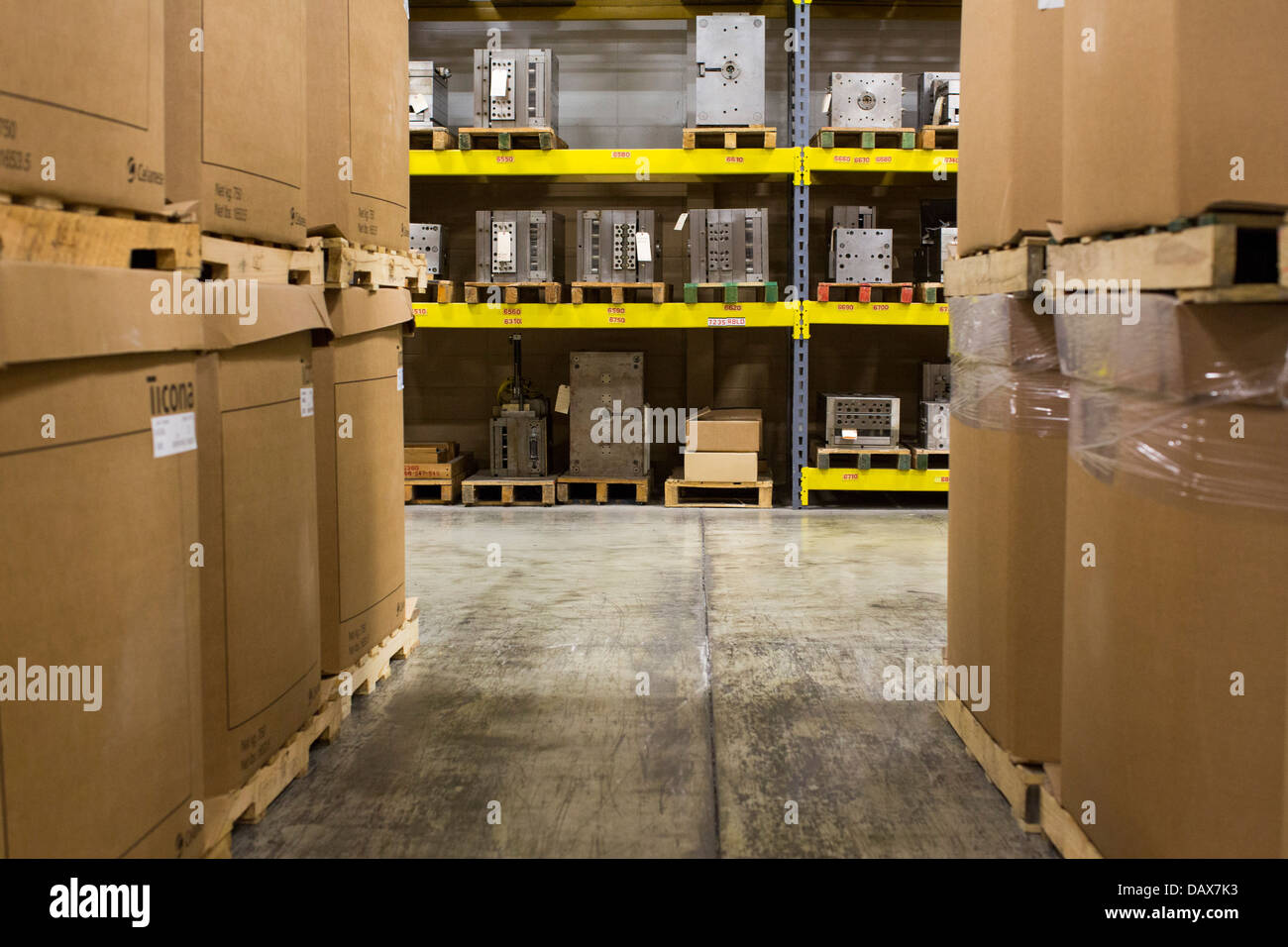 Molds at the Rodon Group plastic molding factory, maker of K'nex toys.  Stock Photo