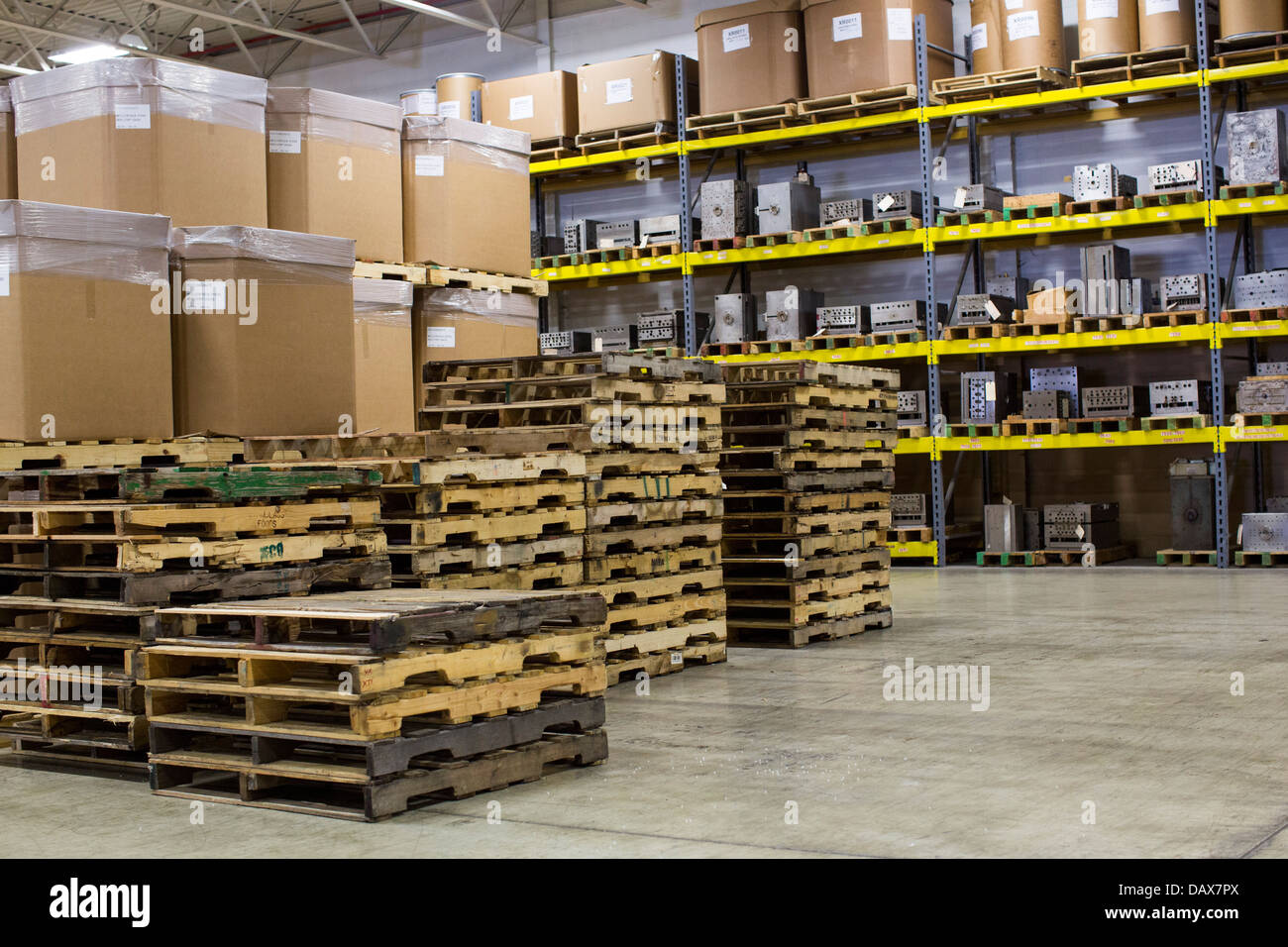 Molds at the Rodon Group plastic molding factory, maker of K'nex toys.  Stock Photo