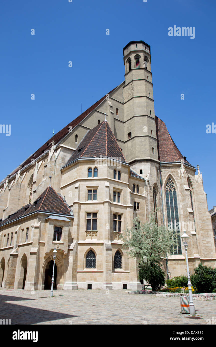 Vienna - Minoriten gothic church from east Stock Photo