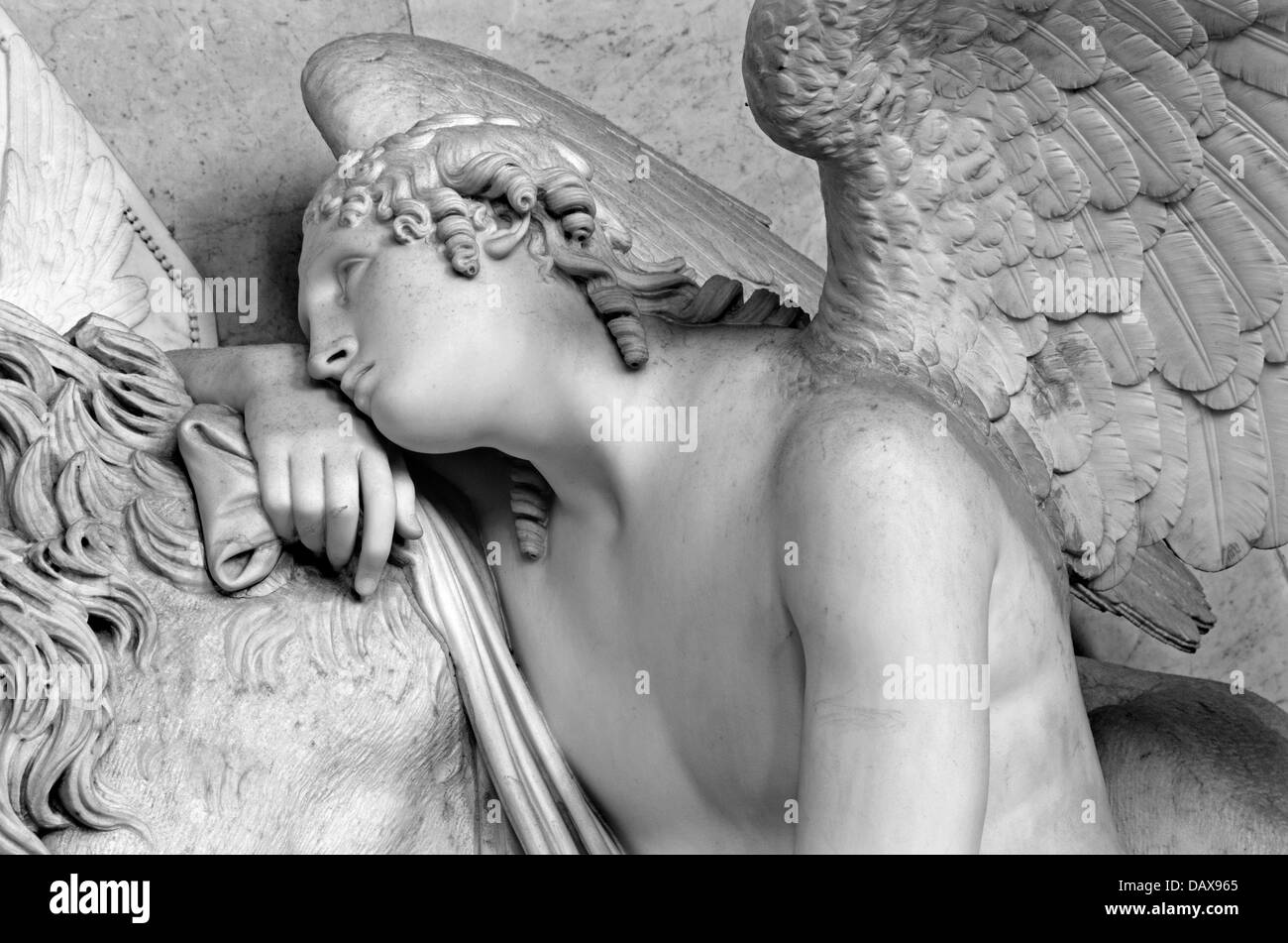 VIENNA - JULY 3: Detail of tomb of Marie Christine daughter of Maria Theresia in Augustinerkirche Stock Photo