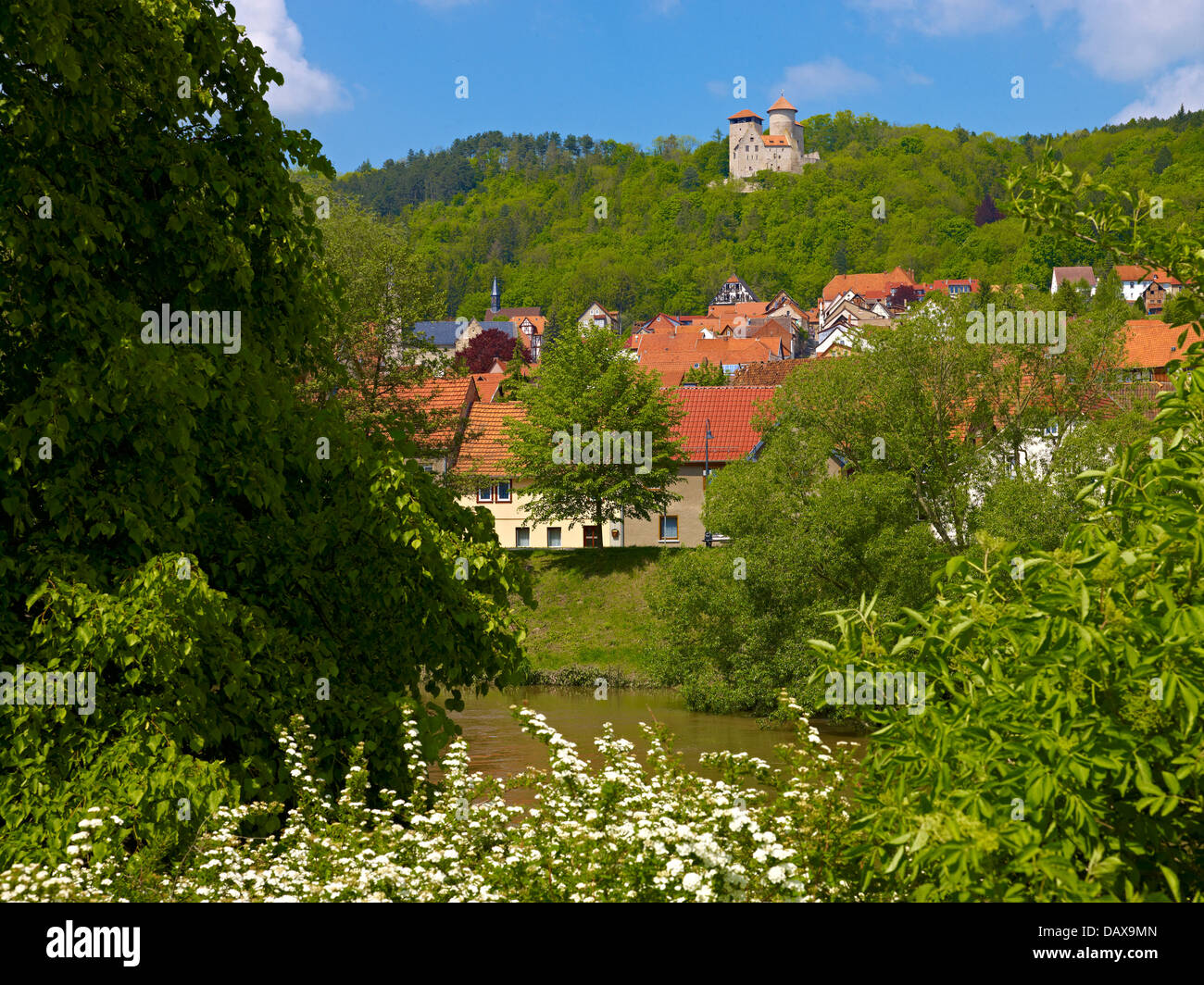 Normannstein Castle, Treffurt, Werra Valley, Thuringia, Germany Stock Photo