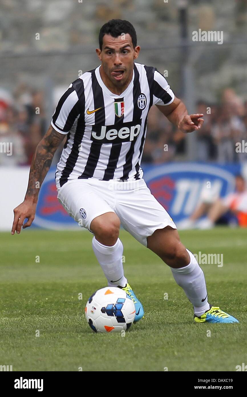 17.07,2013. Turin, Italy. Juventus portrait pictures from 2013-14 squad.  Photo Carlos Tevez Stock Photo