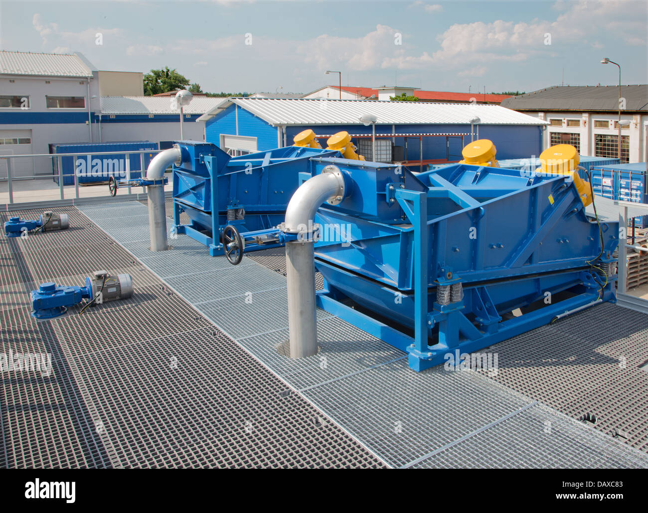 vibration shaker from dewatering technology Stock Photo