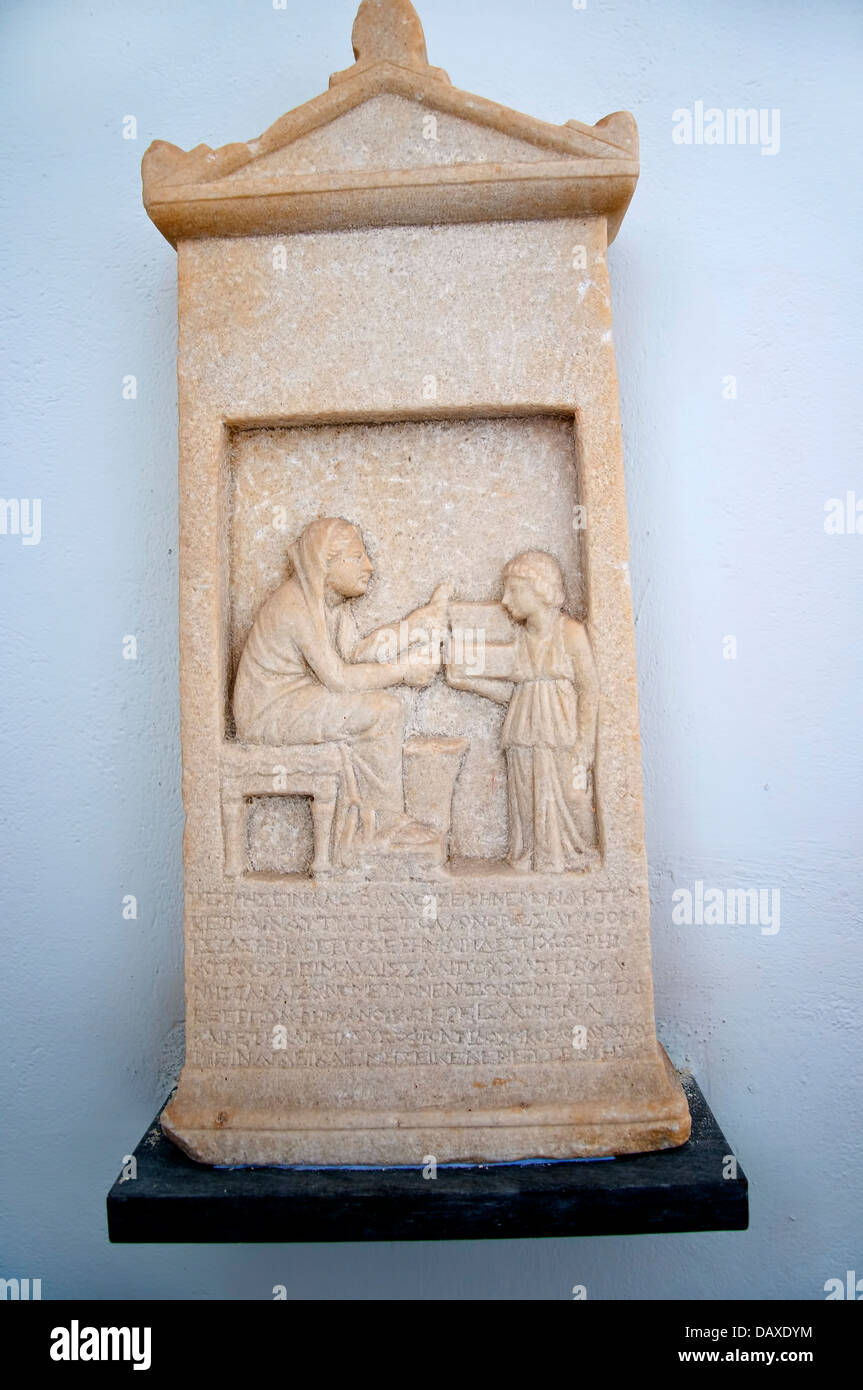 The Archaeological Museum on the beautiful Island of Mykonos in the Cyclades Islands Greece