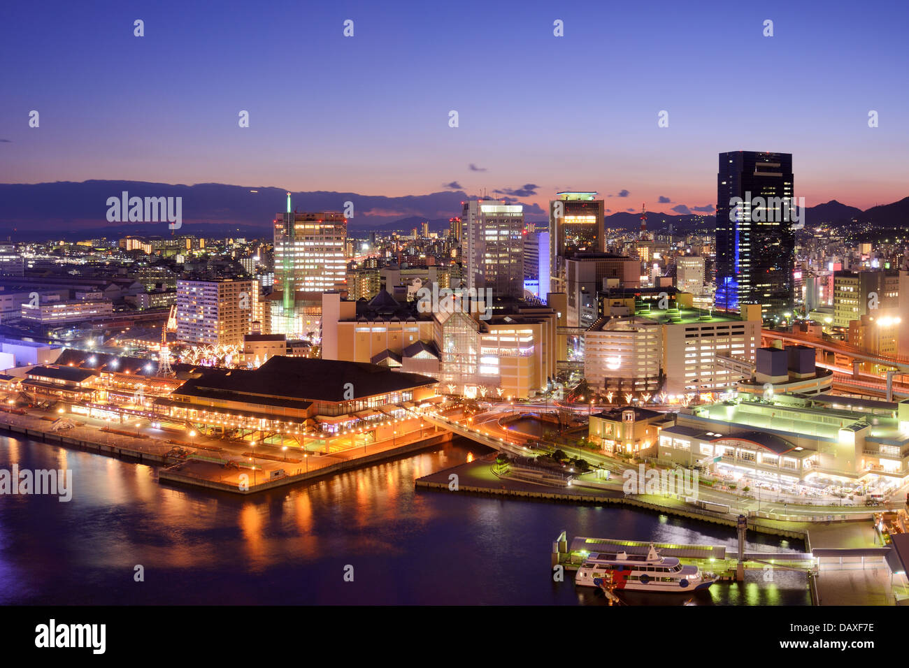 Kobe, Japan downtown cityscape at the port. Stock Photo