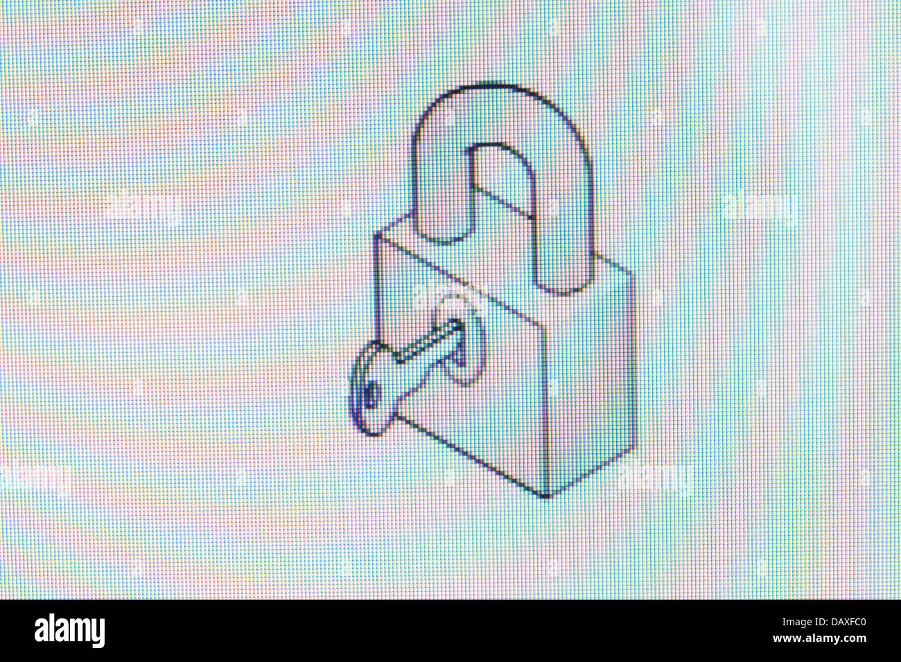 Key and lock symbol on computer monitor Stock Photo - Alamy